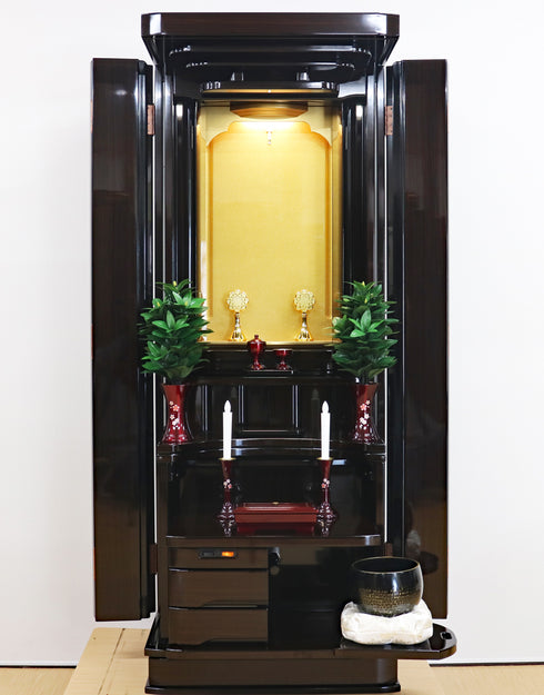 Soka Gakkai Furniture-style Buddhist Altar "Akane" Available in 4 colors Made in Japan Rainbow Gold Cabinet Compatible with Permanent Gohonzon